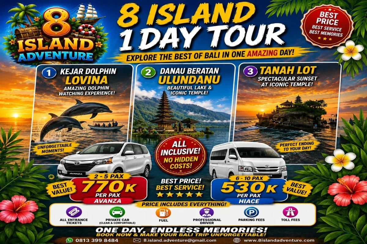 Dolphin Watching, Lake Beratan & Tanah Lot Sunset in One Amazing Day