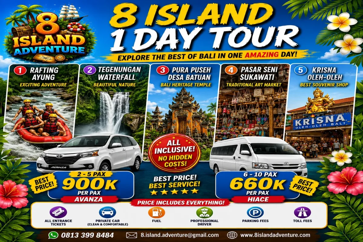 Rafting, Waterfalls & Souvenirs: Explore Bali in One Amazing Day