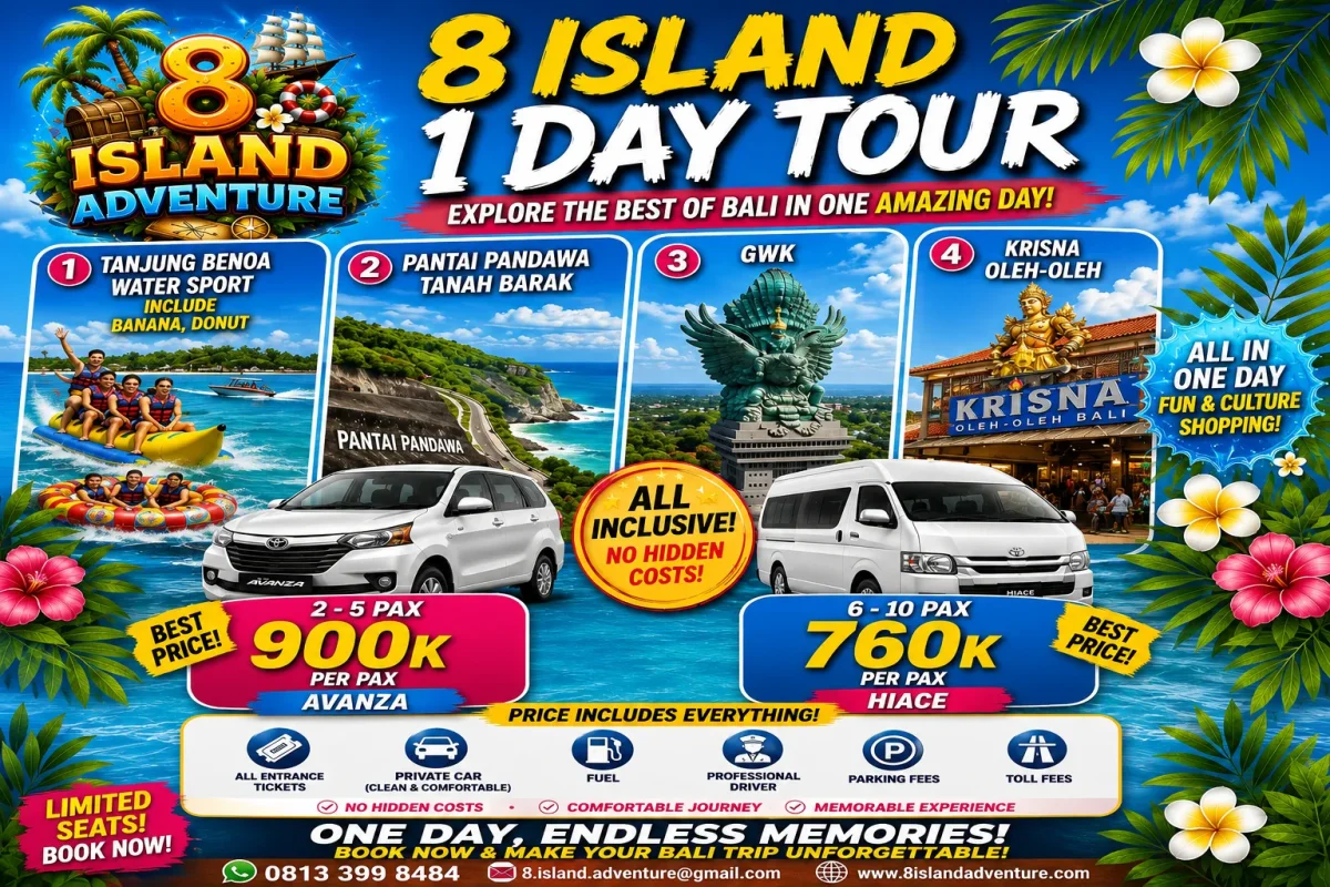 From Tanjung Benoa to Krisna Souvenir Shop, Explore Bali in One Amazing Day